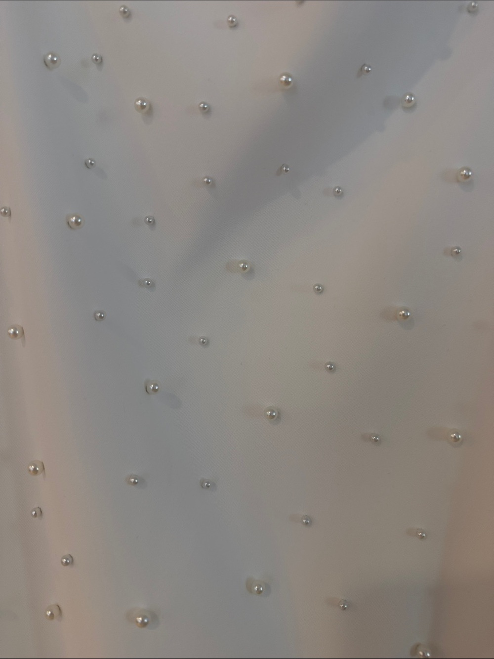 Jenny Yoo Oksana White Beaded Slip Midi Dress with Spaghetti Straps, Size 2 - Picture 4 of 7